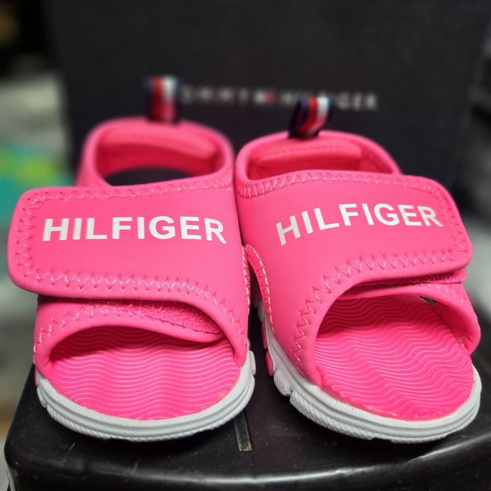 Baby Tommy Hilfiger Neon Pink Sandals Size 4